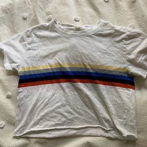 Brandy Melville Striped Cropped Tee